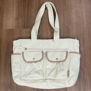 Quilted Cream BagSmart Tote Bag